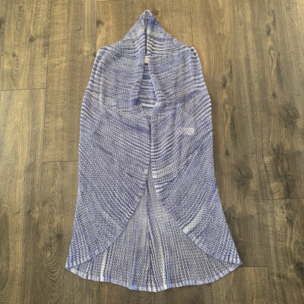 John Paul Richard Women L Textured Sleeveless Open Front Knit Top Coverup Resort